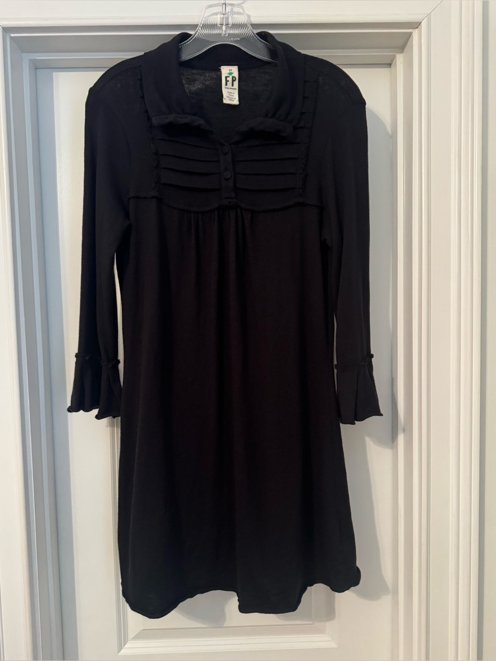 Free People Black Knit Mini Dress Size M